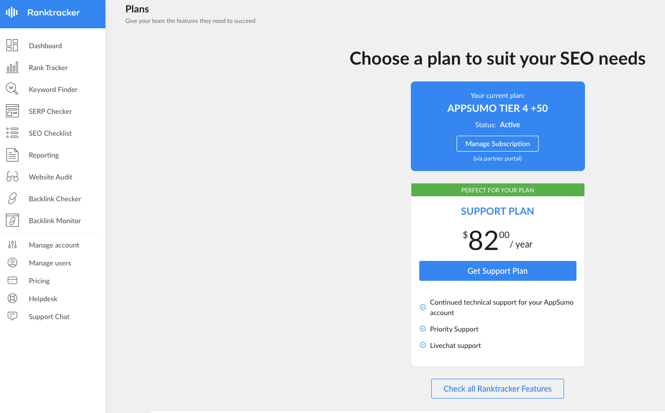 RankTracker email screenshot