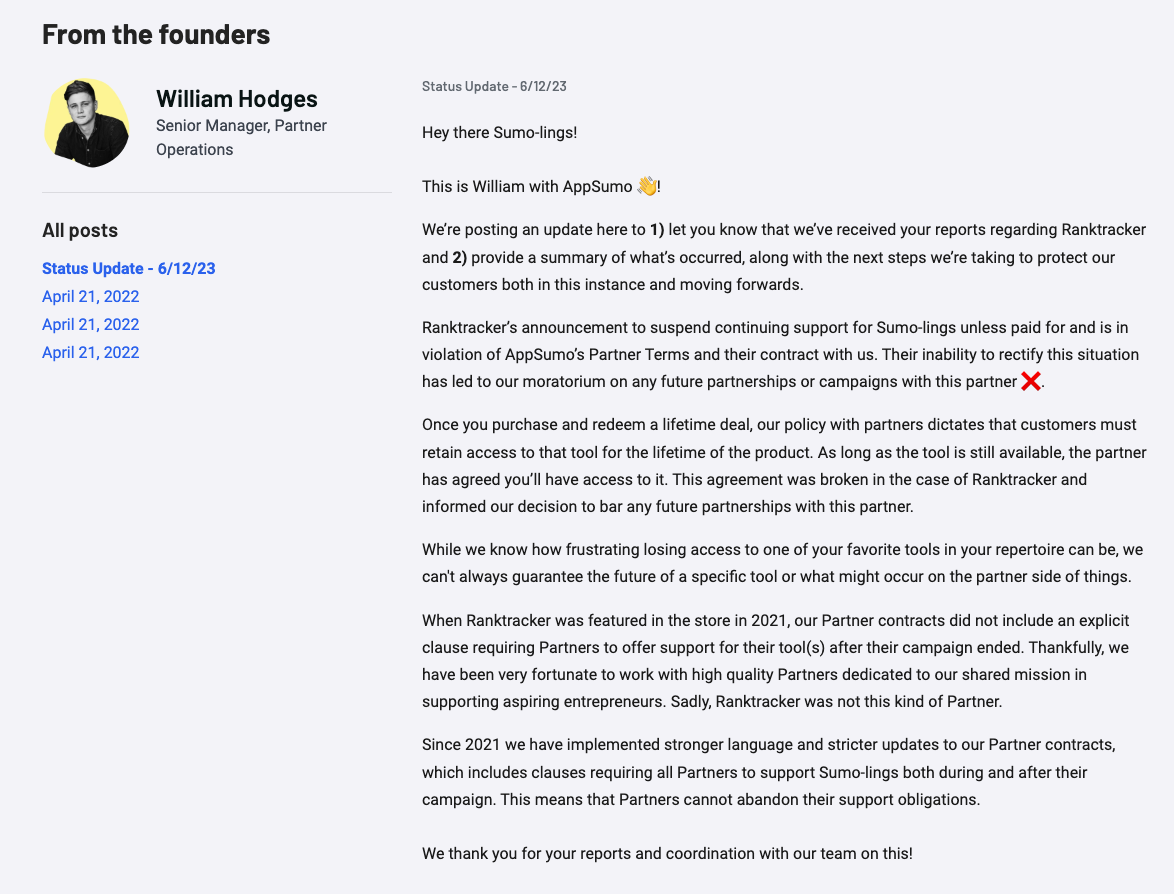 RankTracker dashboard blocked